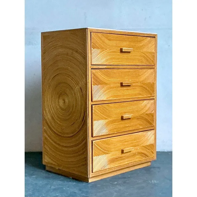 Vintage Boho Pencil Reed Chest of Drawers — additional photo 5