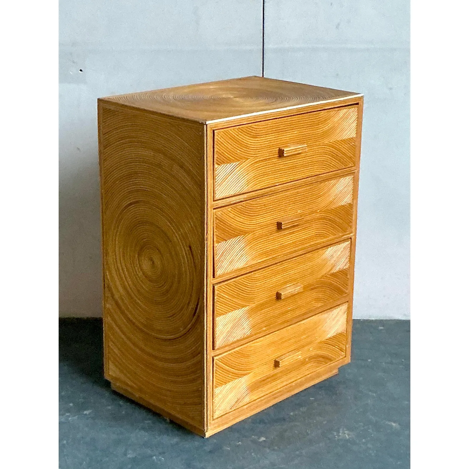 Vintage Boho Pencil Reed Chest of Drawers — additional photo 6