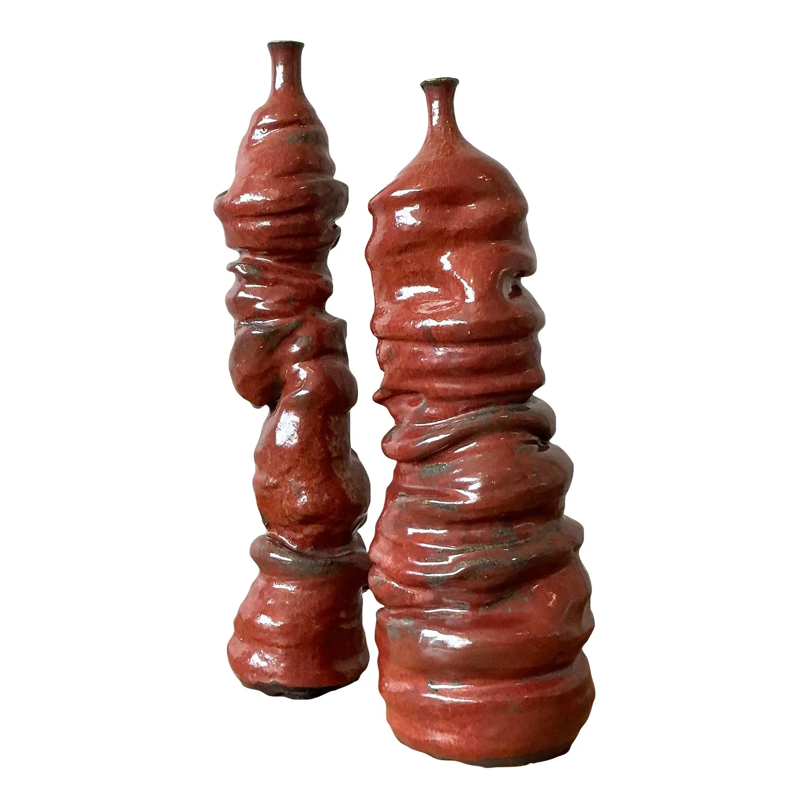 Vintage Boho Original Studio Pottery Vases - Set of 2 — additional photo 1