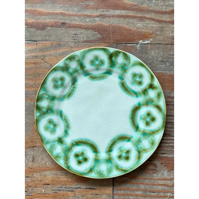 Vintage Boho Portuguese Hand Painted Dinner Plates - Set of 8 — additional photo 3