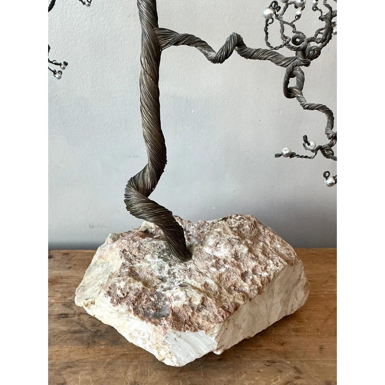 Vintage Boho Twisted Tree Sculpture With Crystal Detail — additional photo 7