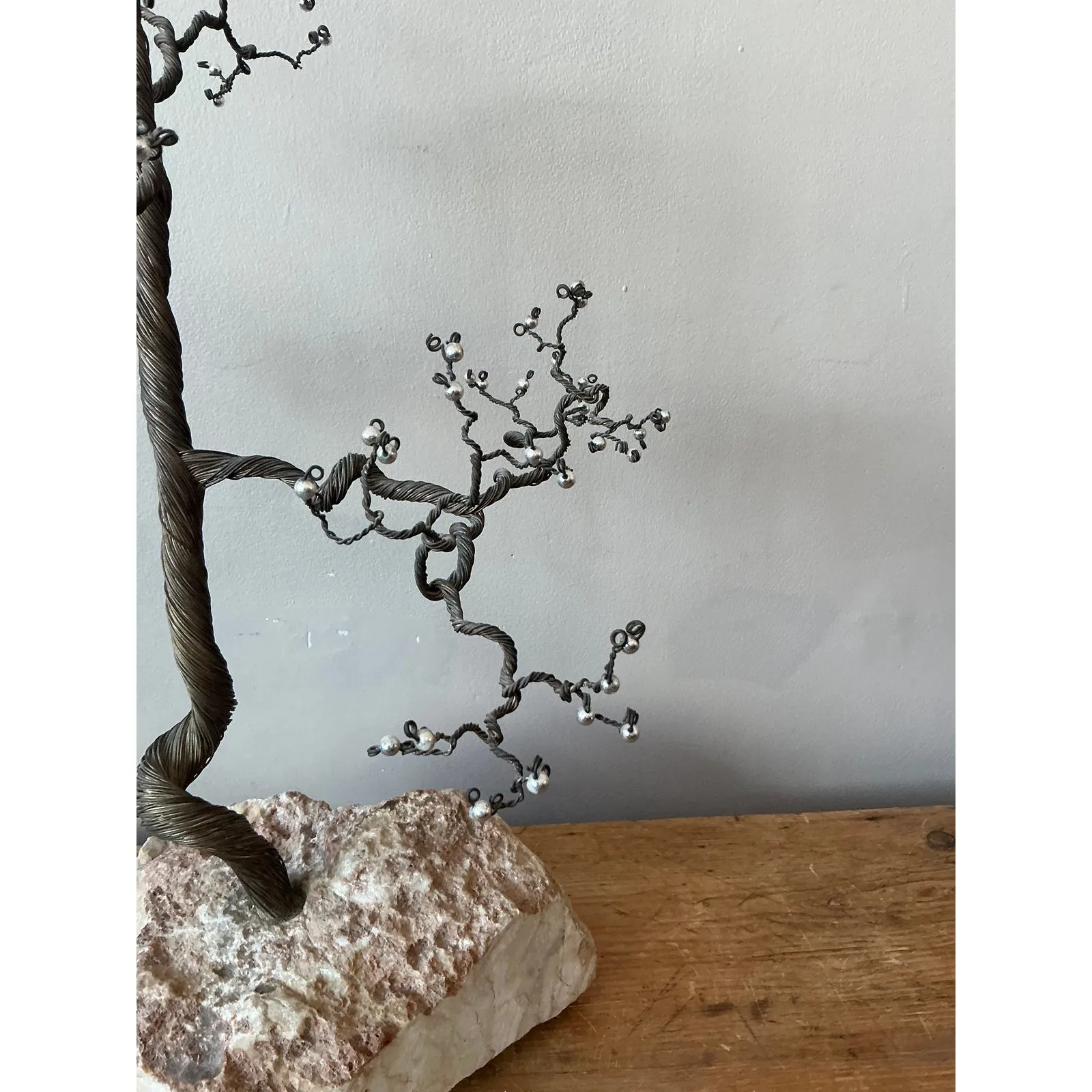 Vintage Boho Twisted Tree Sculpture With Crystal Detail — additional photo 8