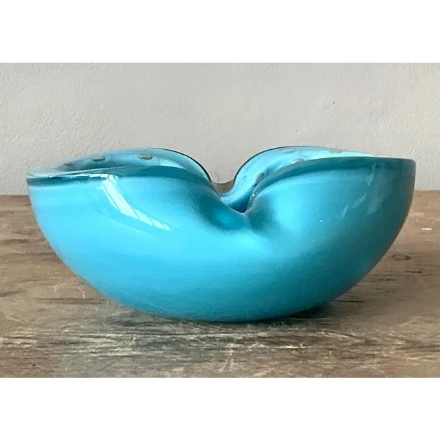 Vintage Italian Art Glass Bowl After Murano - Glass, 6W x 2.25H — additional photo 4
