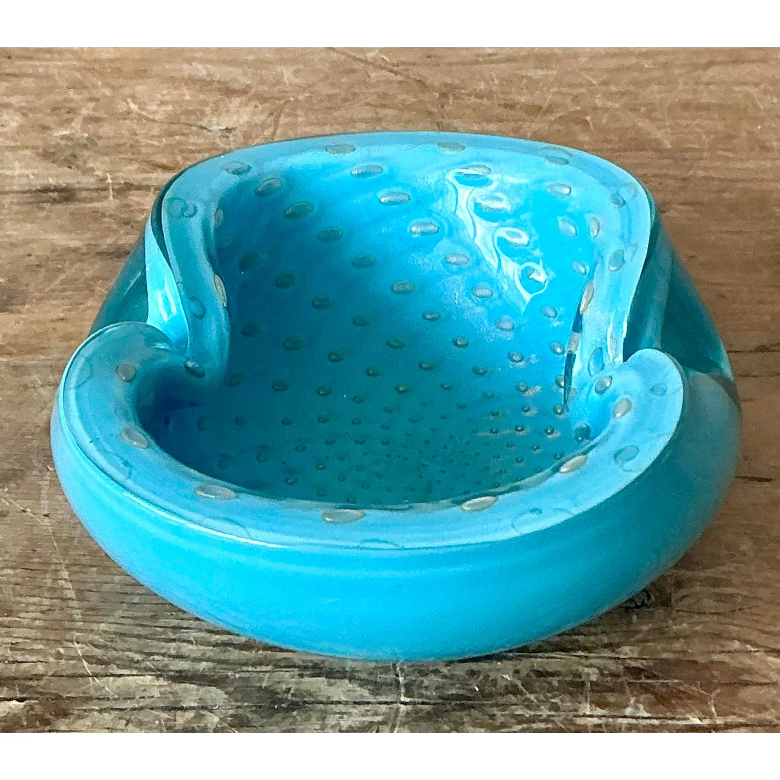 Vintage Italian Art Glass Bowl After Murano - Glass, 6W x 2.25H — additional photo 5