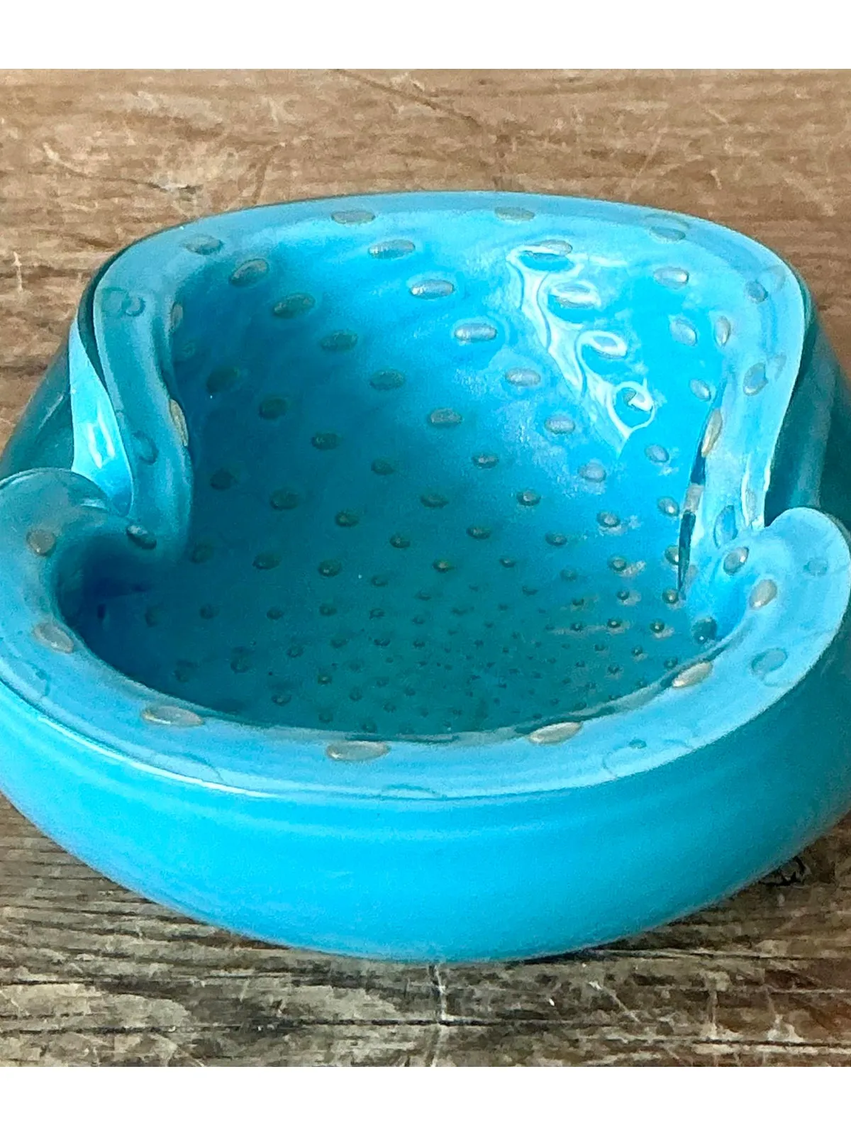 Vintage Italian Art Glass Bowl After Murano - Glass, 6W x 2.25H - Top view