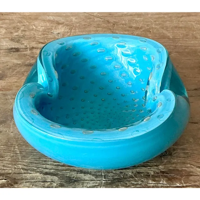 Vintage Italian Art Glass Bowl After Murano - Glass, 6W x 2.25H — additional photo 5