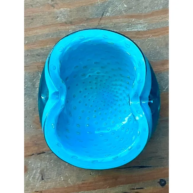 Vintage Italian Art Glass Bowl After Murano - Glass, 6W x 2.25H — additional photo 7