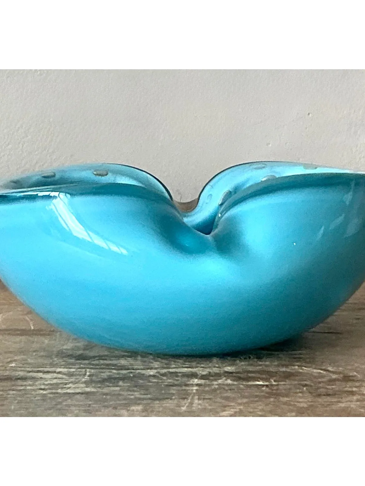 Vintage Italian Art Glass Bowl After Murano - Glass, 6W x 2.25H - Interior view