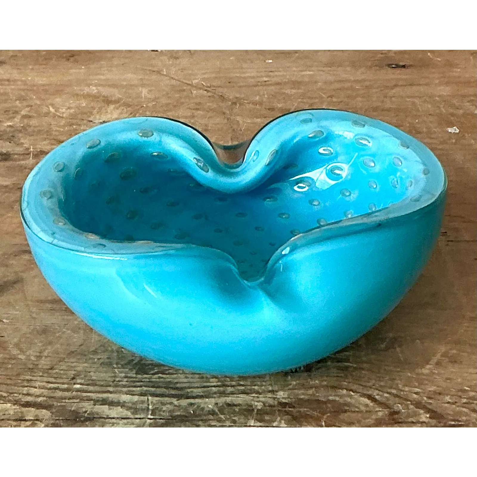 Vintage Italian Art Glass Bowl After Murano - Glass, 6W x 2.25H — additional photo 2