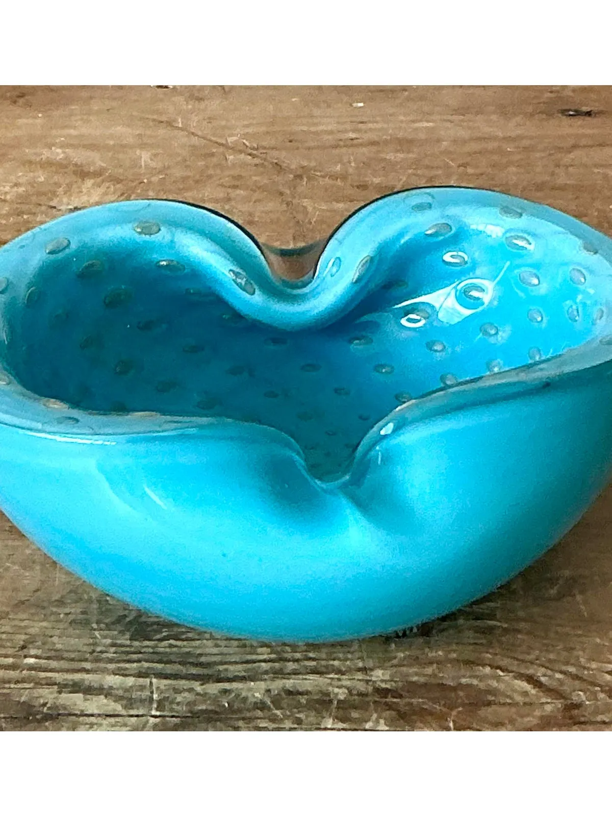 Vintage Italian Art Glass Bowl After Murano - Glass, 6W x 2.25H - Detail view