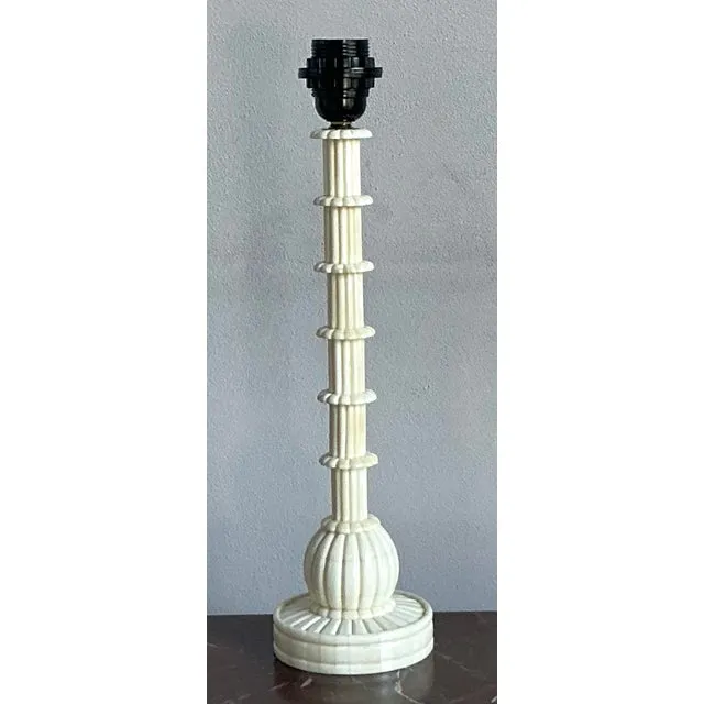 Vintage Boho Bone Candlestick Lamp — additional photo 3