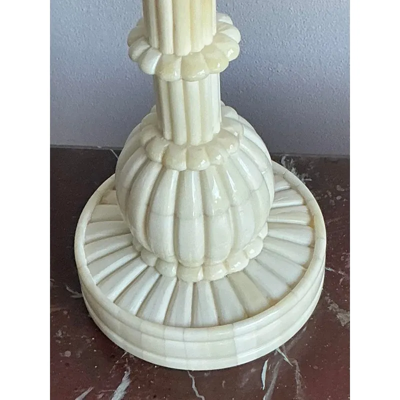 Vintage Boho Bone Candlestick Lamp — additional photo 6