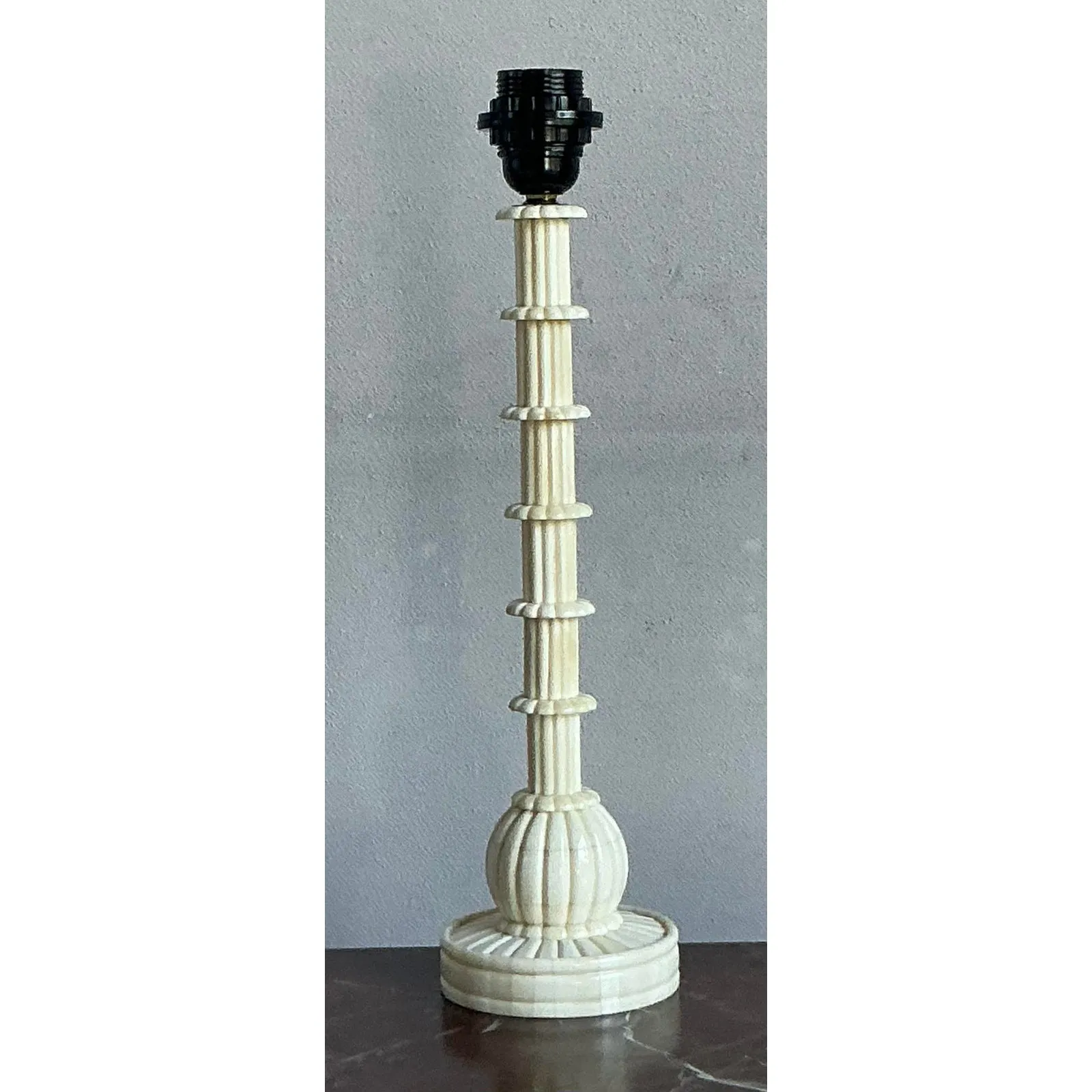 Vintage Boho Bone Candlestick Lamp — additional photo 1
