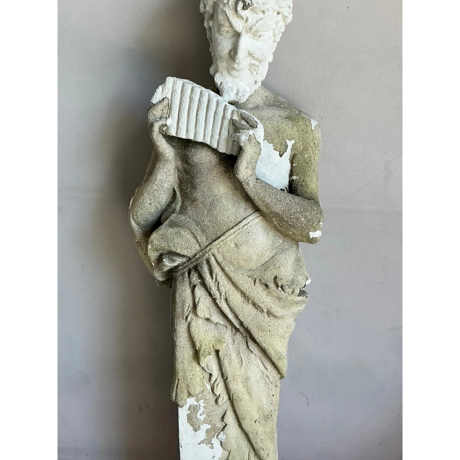 Vintage Boho Cast Concrete Figure of Pan — additional photo 5