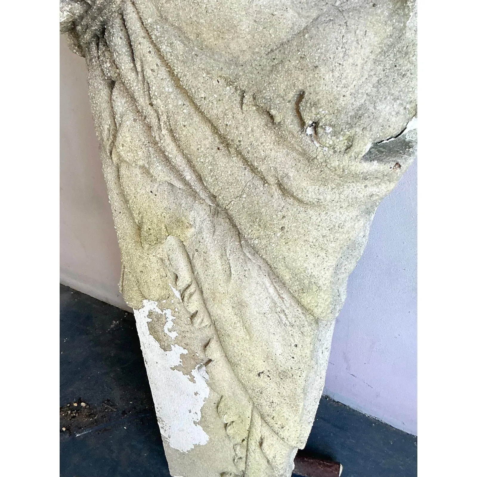 Vintage Boho Cast Concrete Figure of Pan — additional photo 6