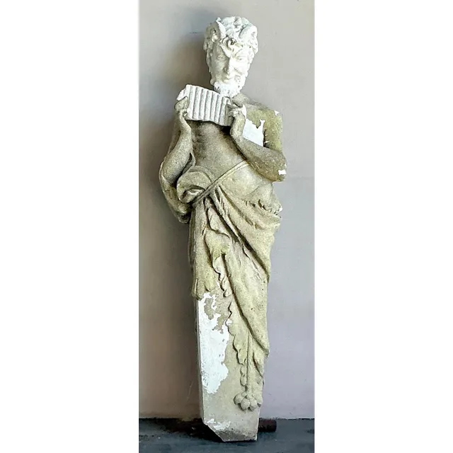 Vintage Boho Cast Concrete Figure of Pan — additional photo 3