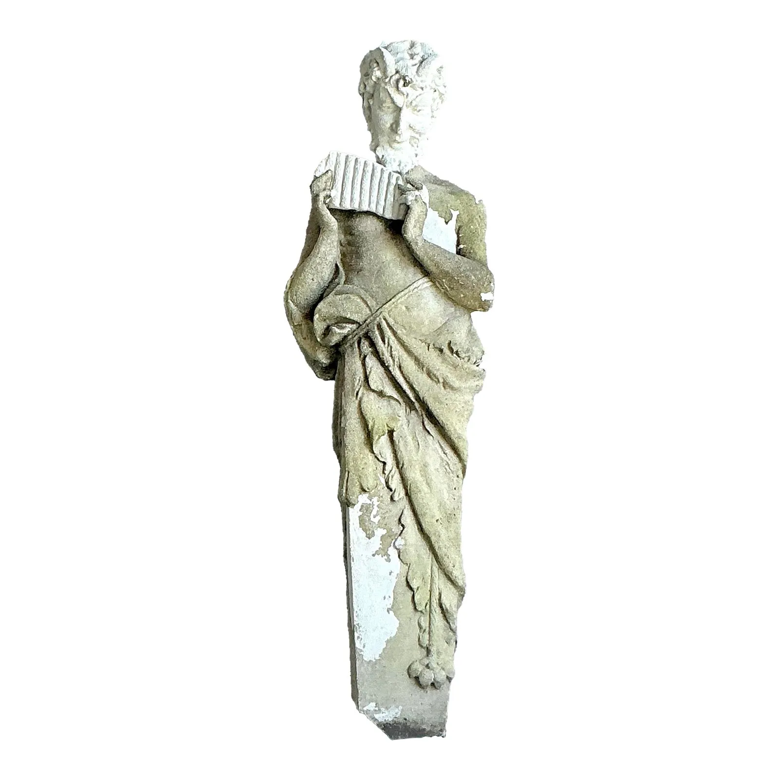 Vintage Boho Cast Concrete Figure of Pan — additional photo 1
