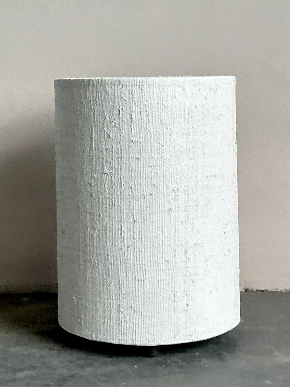 Vintage Boho Painted Grasscloth Side Table — additional photo 6