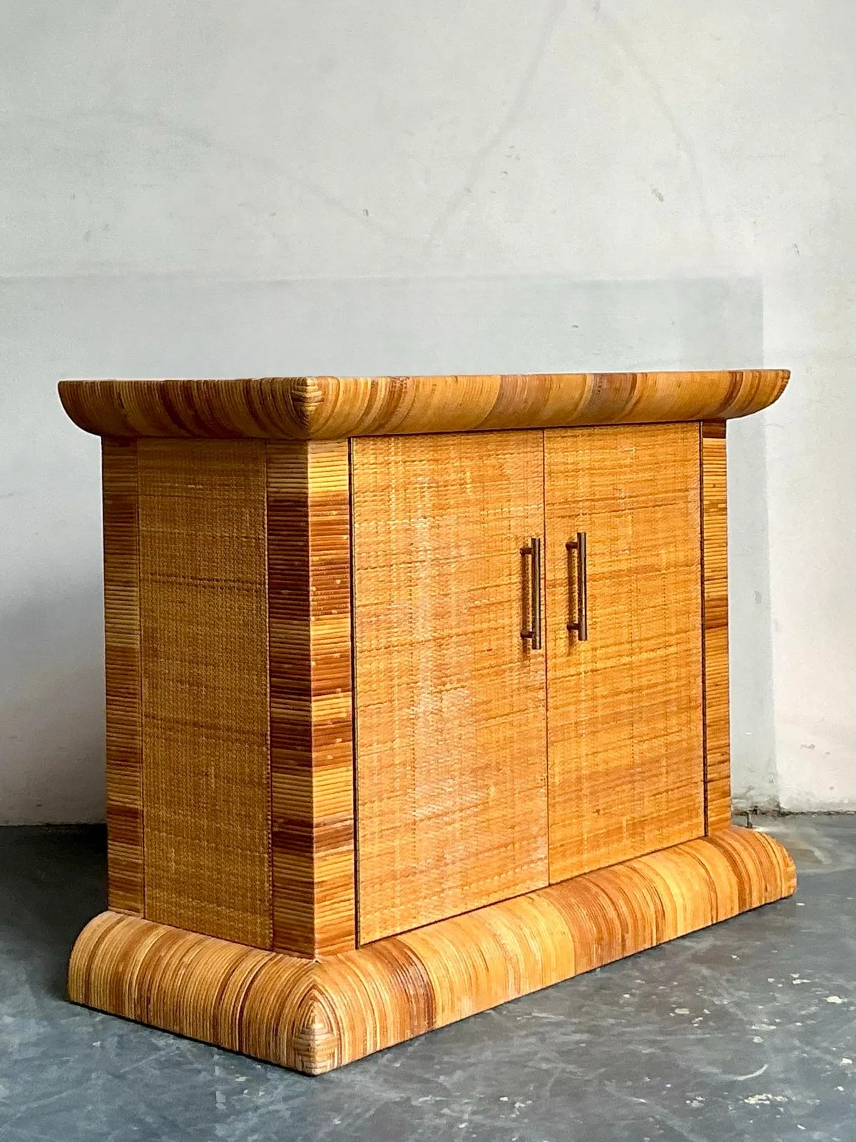Vintage Boho Bielecky Brothers Woven Rattan Sideboard — additional photo 4