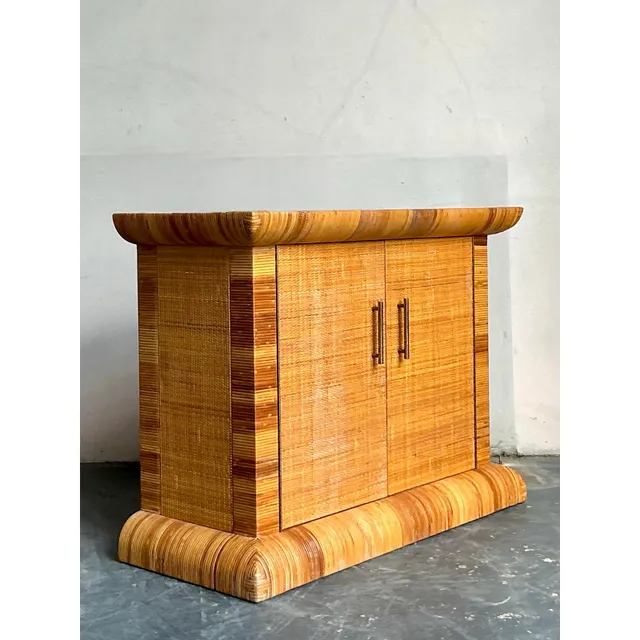 Vintage Boho Bielecky Brothers Woven Rattan Sideboard — additional photo 5