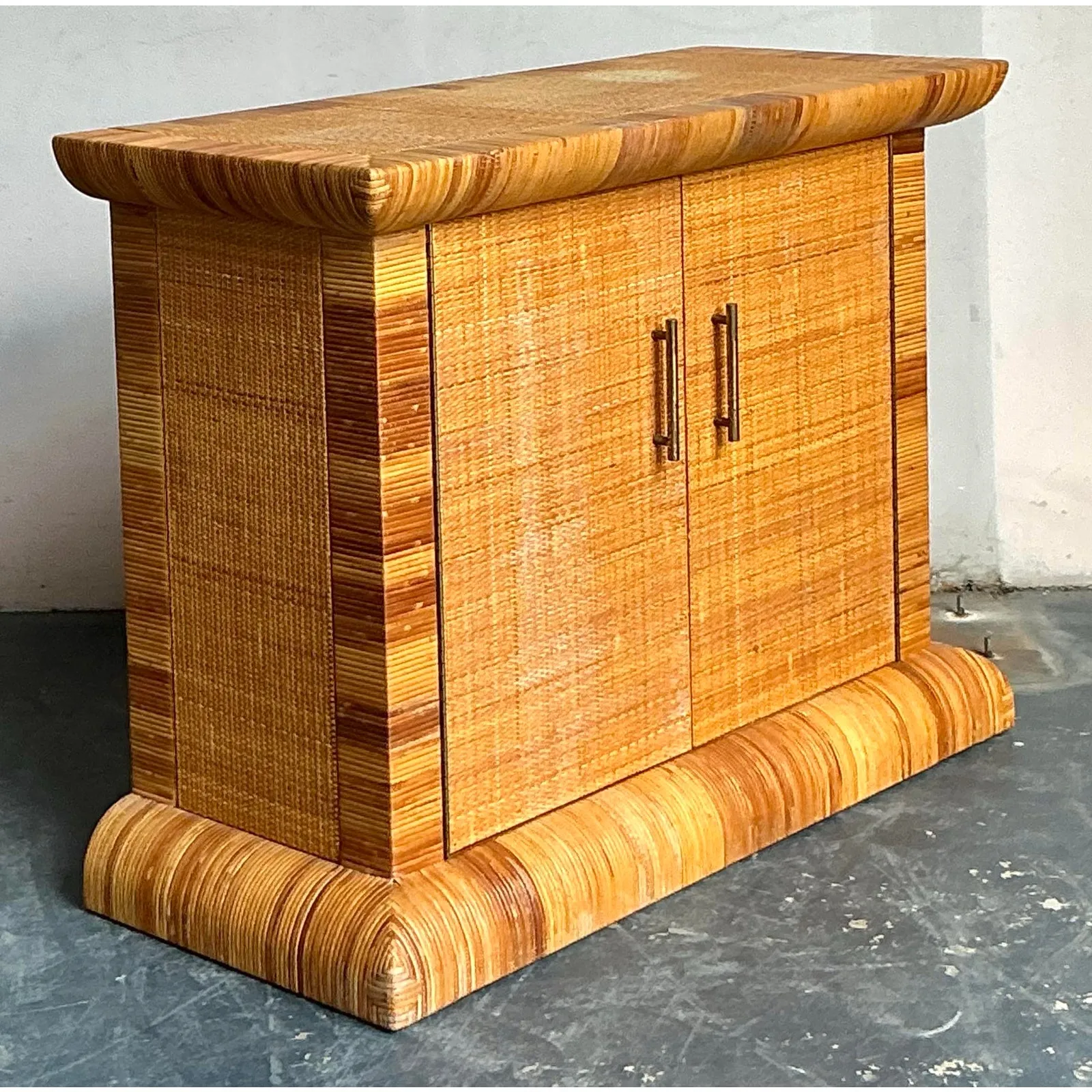 Vintage Boho Bielecky Brothers Woven Rattan Sideboard — additional photo 4