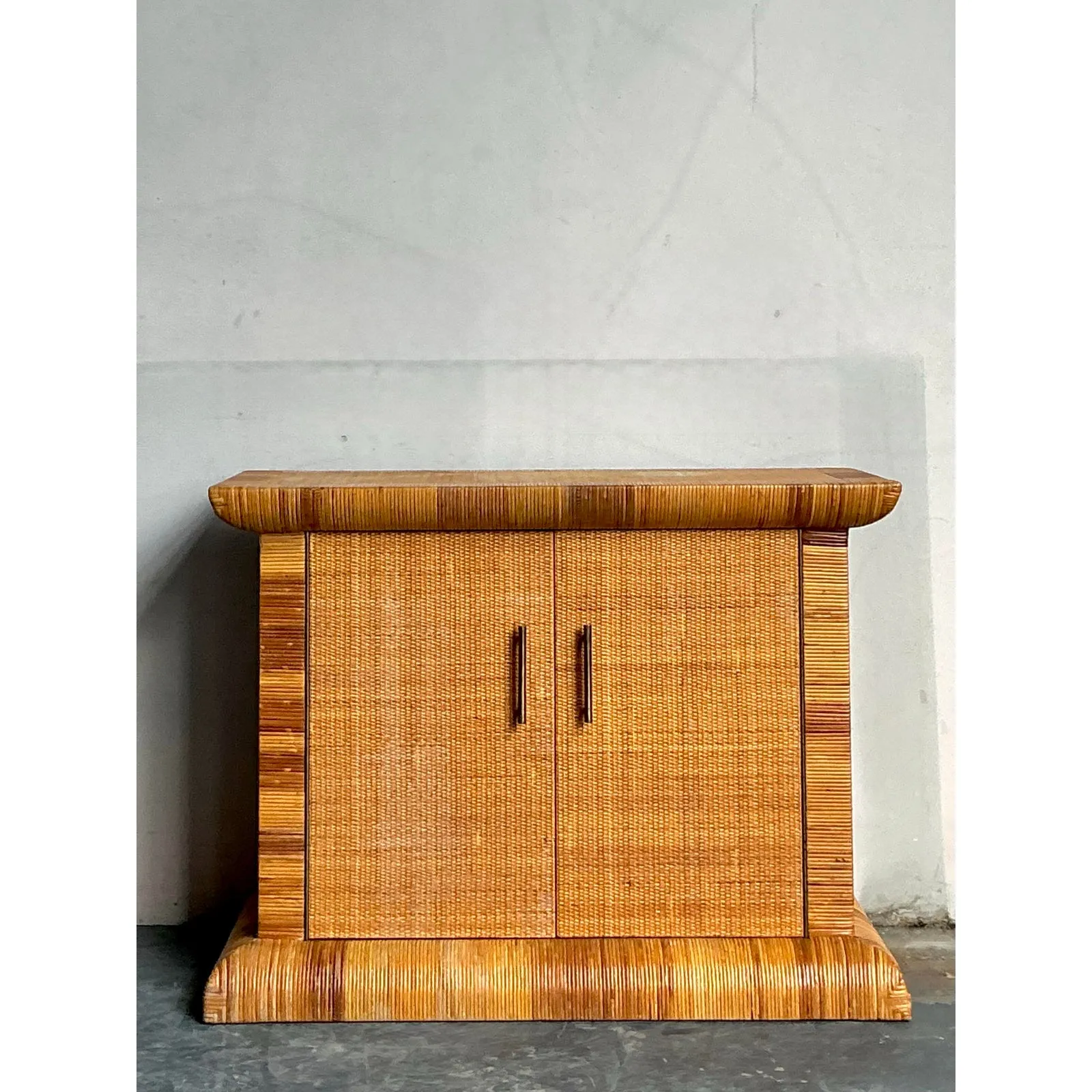 Vintage Boho Bielecky Brothers Woven Rattan Sideboard — additional photo 6