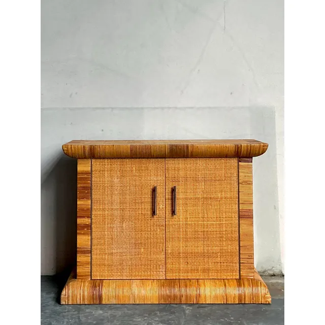 Vintage Boho Bielecky Brothers Woven Rattan Sideboard — additional photo 6