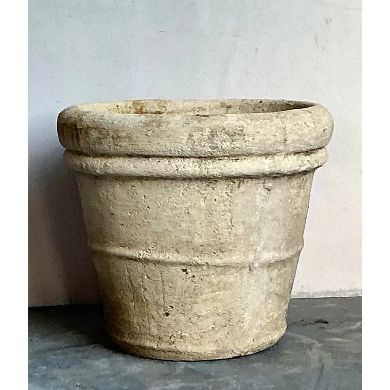 Vintage Boho Monumental Cast Concrete Planter — additional photo 2