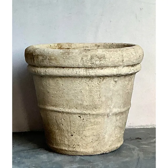 Vintage Boho Monumental Cast Concrete Planter — additional photo 5