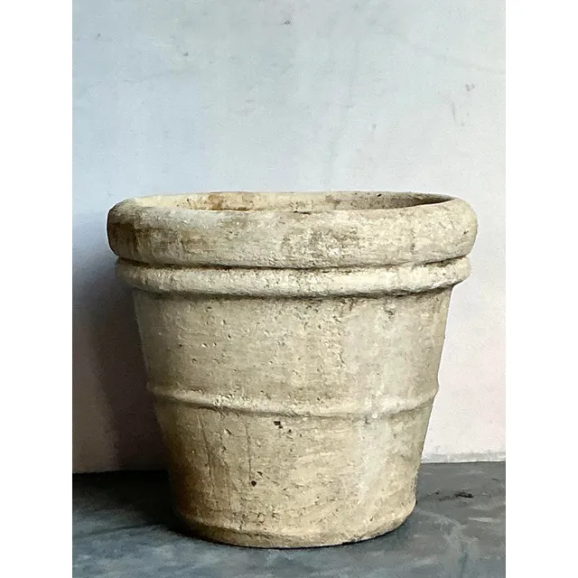 Vintage Boho Monumental Cast Concrete Planter — additional photo 6
