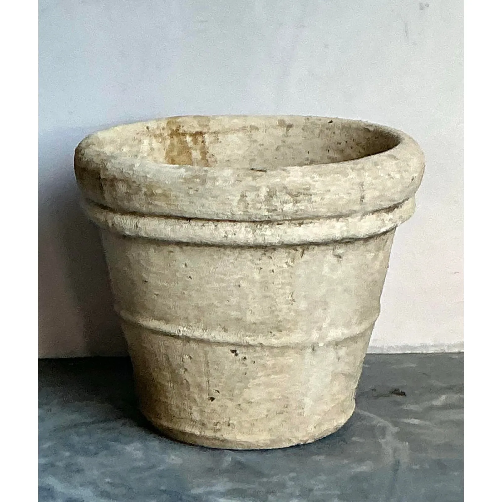 Vintage Boho Monumental Cast Concrete Planter — additional photo 7