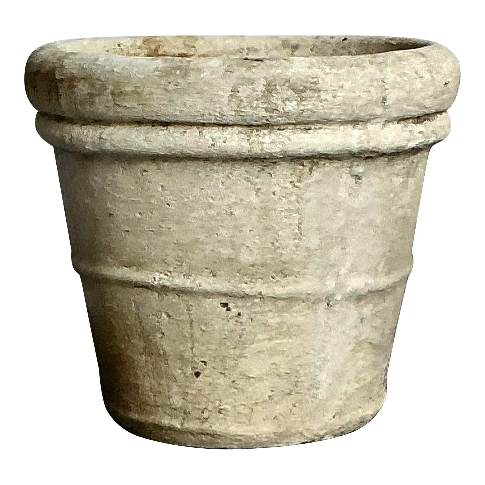 Vintage Boho Monumental Cast Concrete Planter — additional photo 1