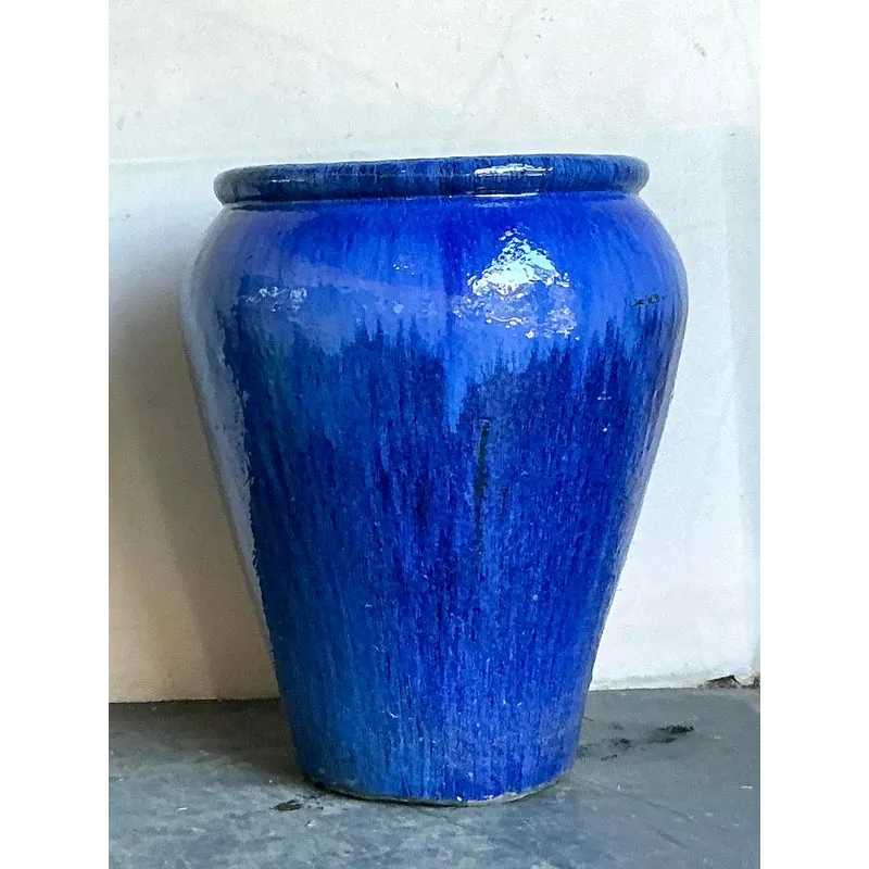 Vintage Boho Monumental Glazed Ceramic Urn — additional photo 7