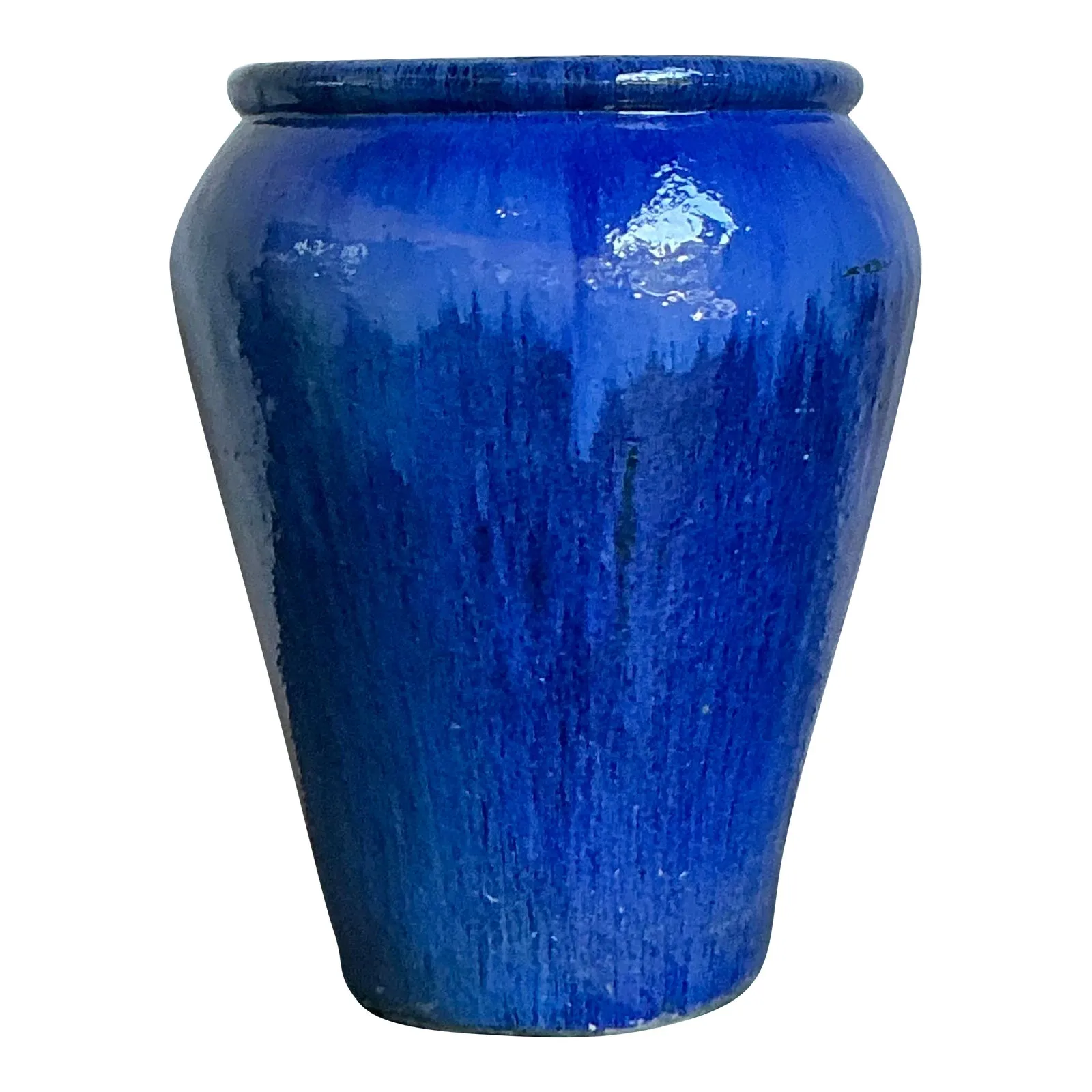 Vintage Boho Monumental Glazed Ceramic Urn — additional photo 7