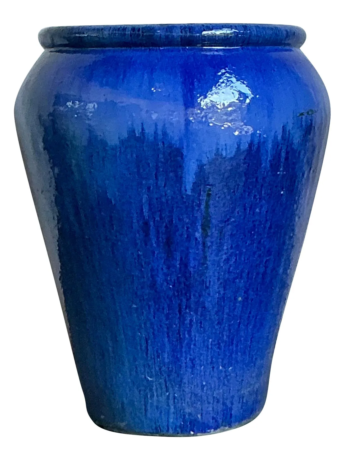 Vintage Boho Monumental Glazed Ceramic Urn