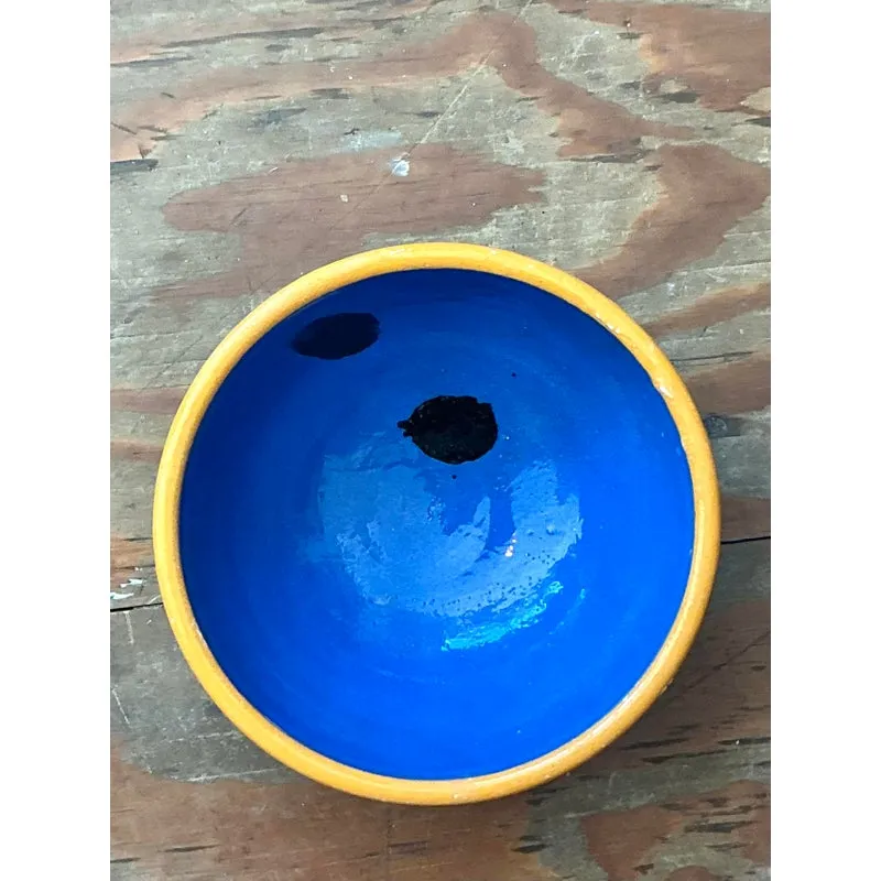 Vintage Boho Studio Pottery Polka Dot Bowl — additional photo 5