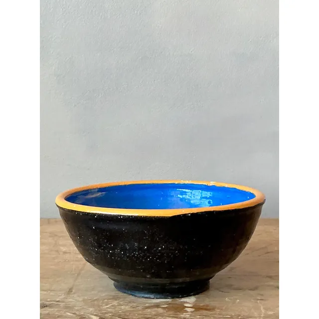 Vintage Boho Studio Pottery Polka Dot Bowl — additional photo 8