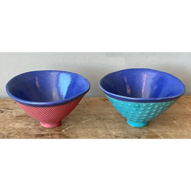 Vintage Boho Studio Pottery Bowls - Set of 2 — additional photo 2