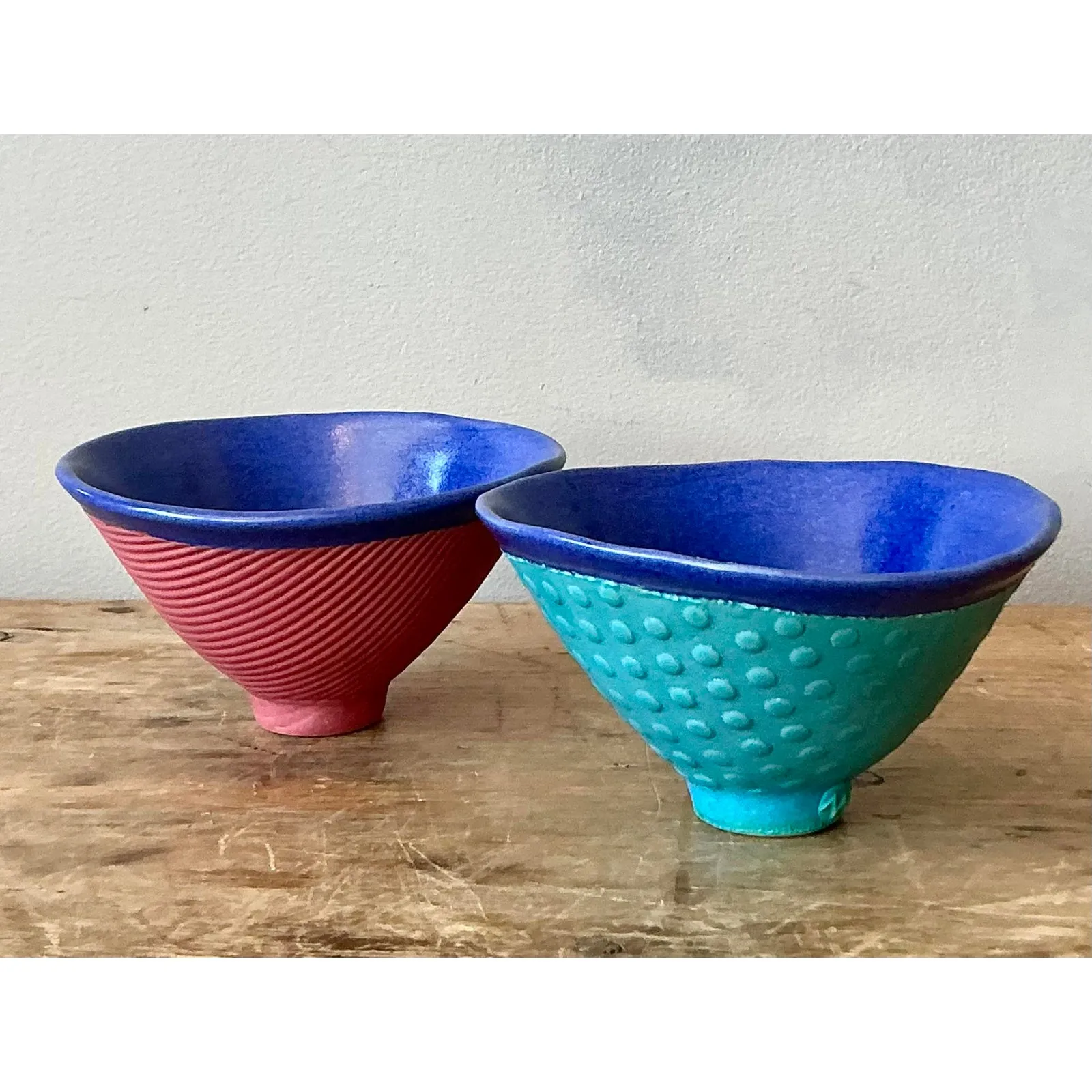 Vintage Boho Studio Pottery Bowls - Set of 2 — additional photo 8
