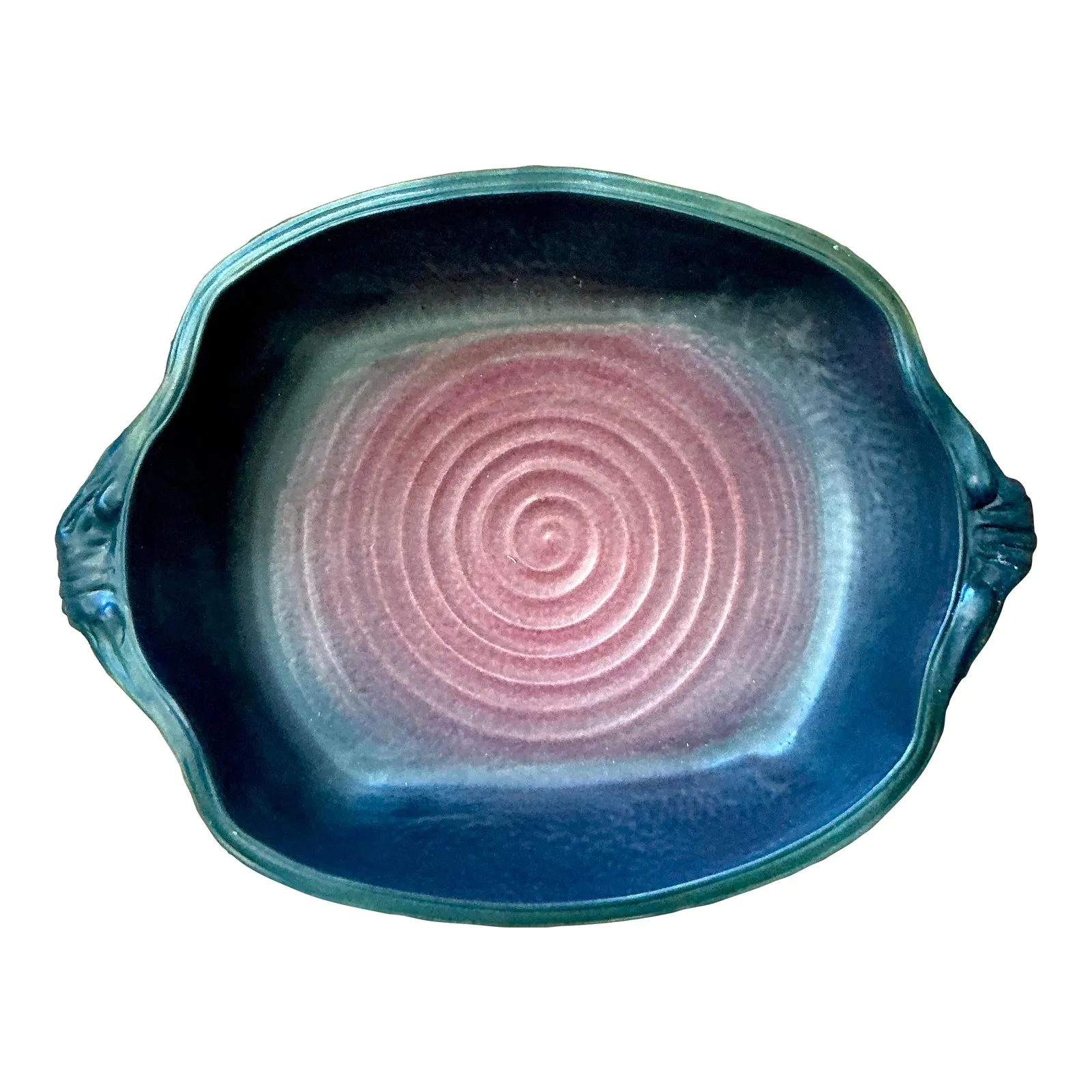 Vintage Boho Studio Pottery Bowl - Ceramic, 14.5W x 11H — additional photo 1