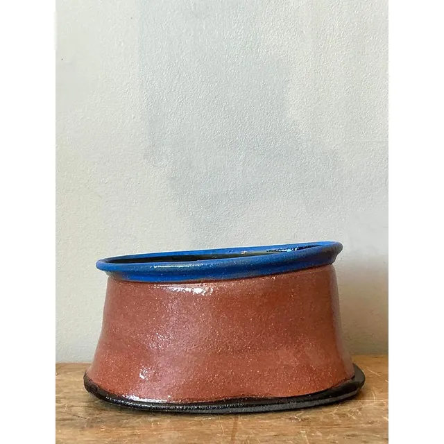 Vintage Boho Studio Pottery Oval Bowl — additional photo 4