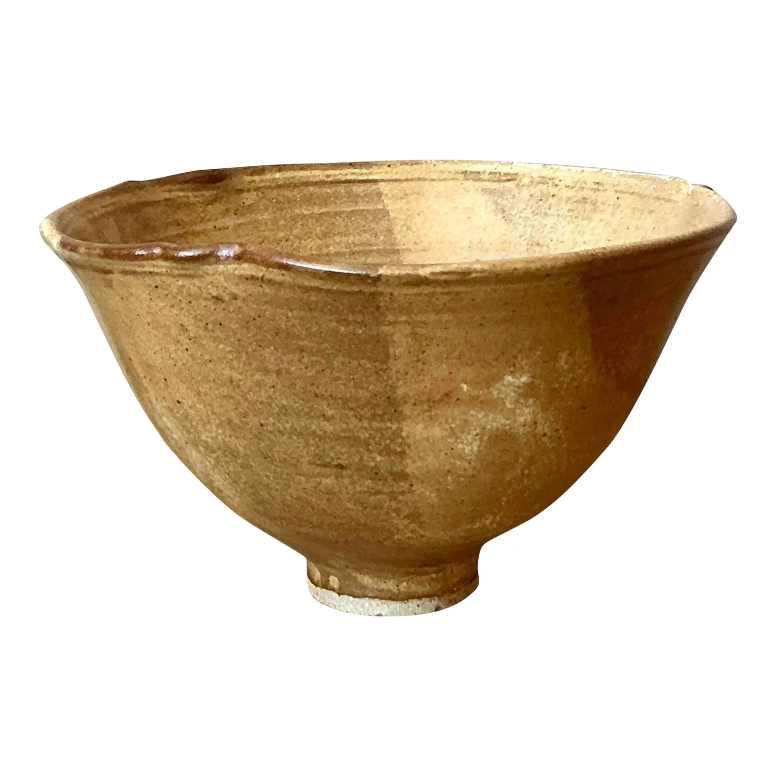 Vintage Boho Studio Pottery Bowl - Stoneware, 9.5W x 5.2H — additional photo 1
