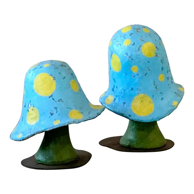 Vintage Boho Monumental Fiberglass Mushrooms - Set of 2 — additional photo 8