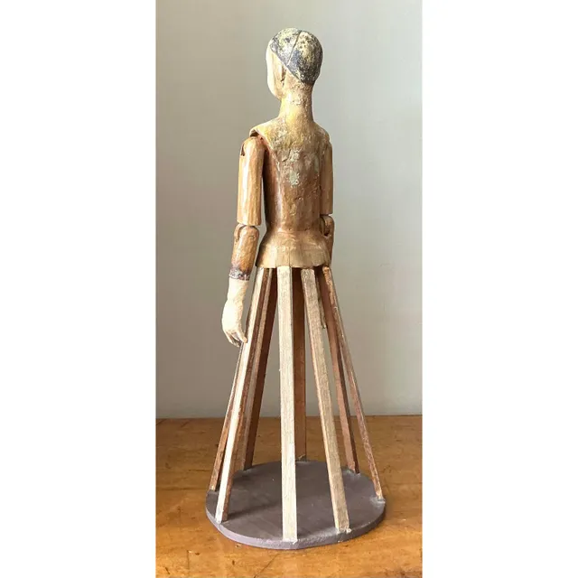 Vintage Boho Wooden Crèche Santos Cage Doll — additional photo 2