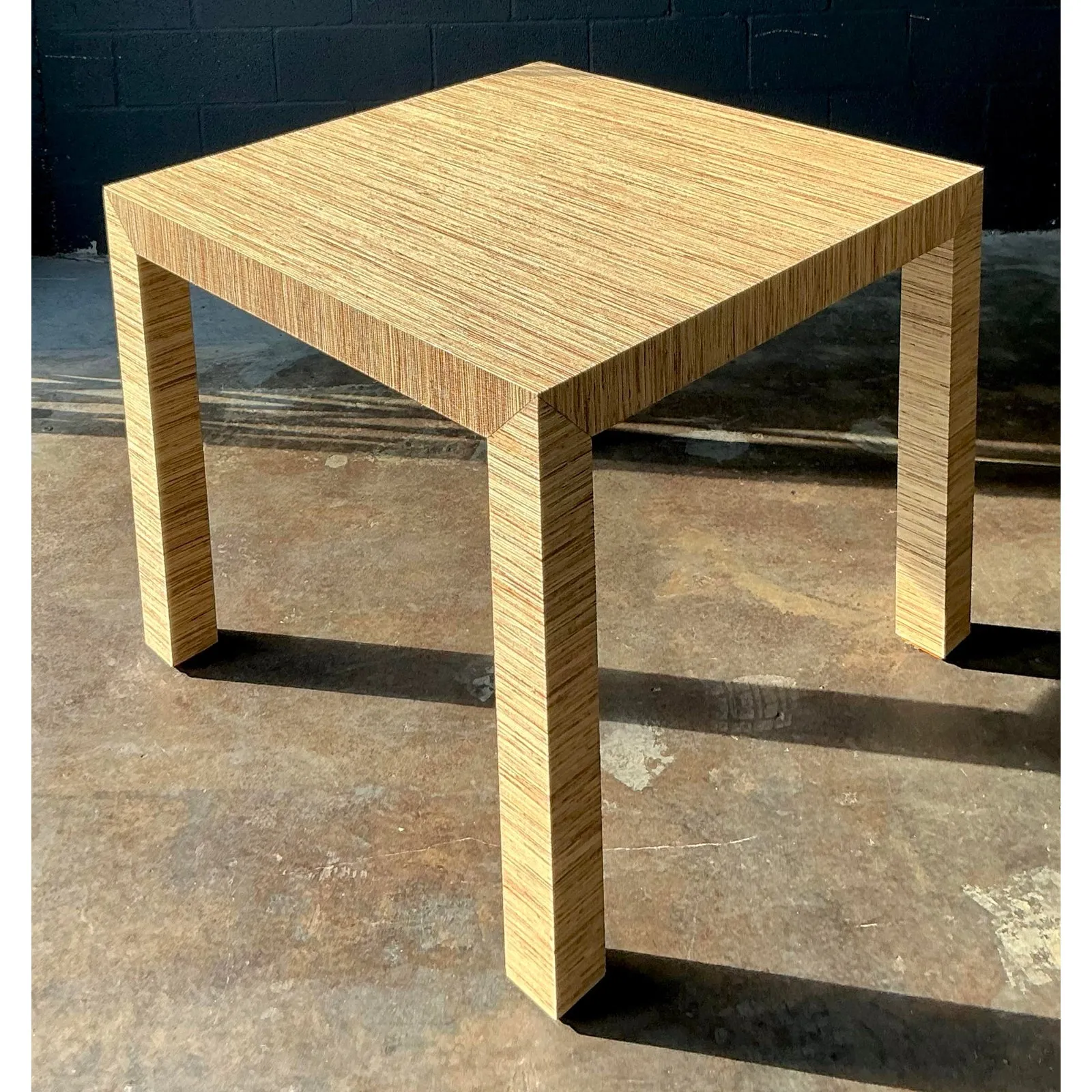 Vintage Boho Grasscloth Game Table - Wood, 36W x 30.5H — additional photo 2