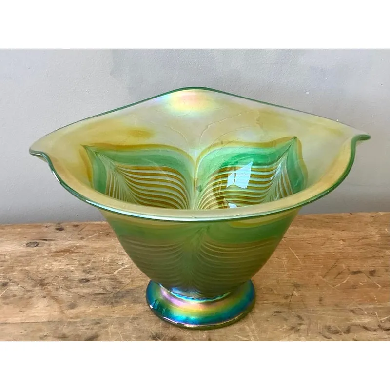 Vintage Czech Fusion Z Art Glass Bowl — additional photo 5
