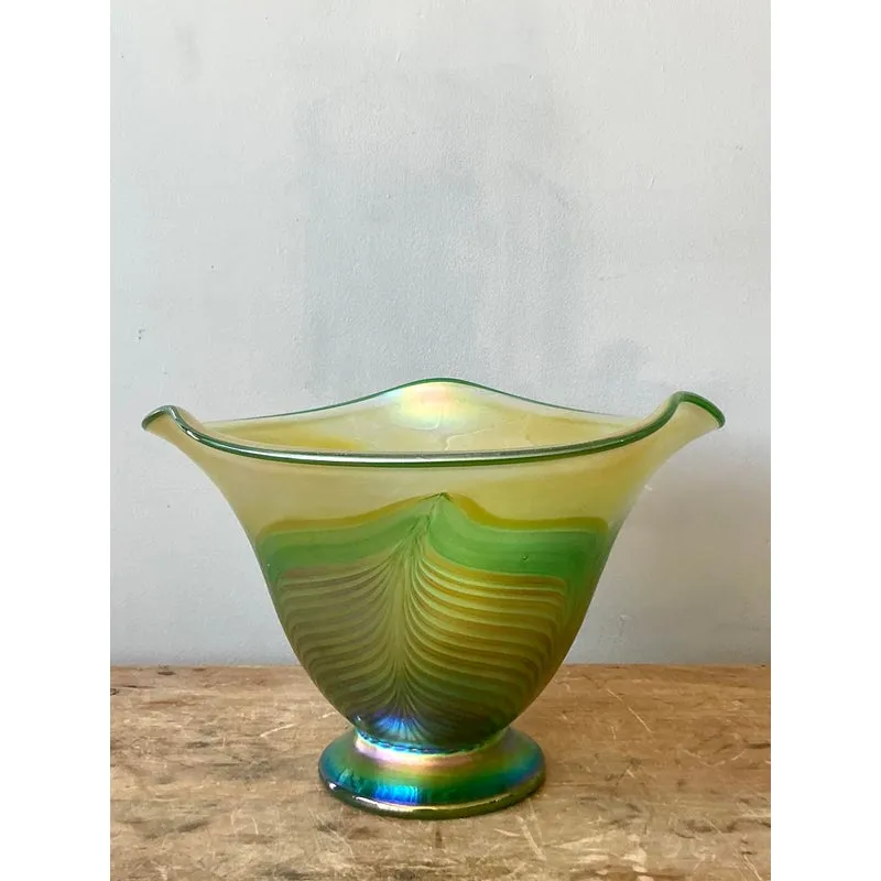 Vintage Czech Fusion Z Art Glass Bowl — additional photo 4