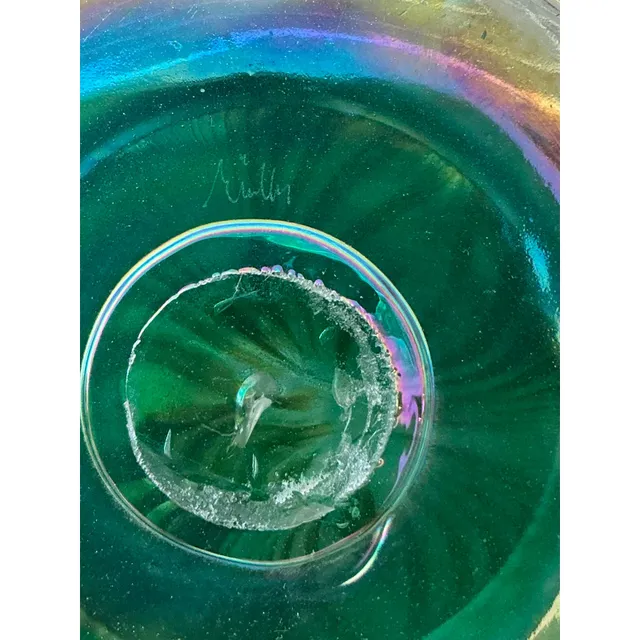 Vintage Czech Fusion Z Art Glass Bowl — additional photo 8
