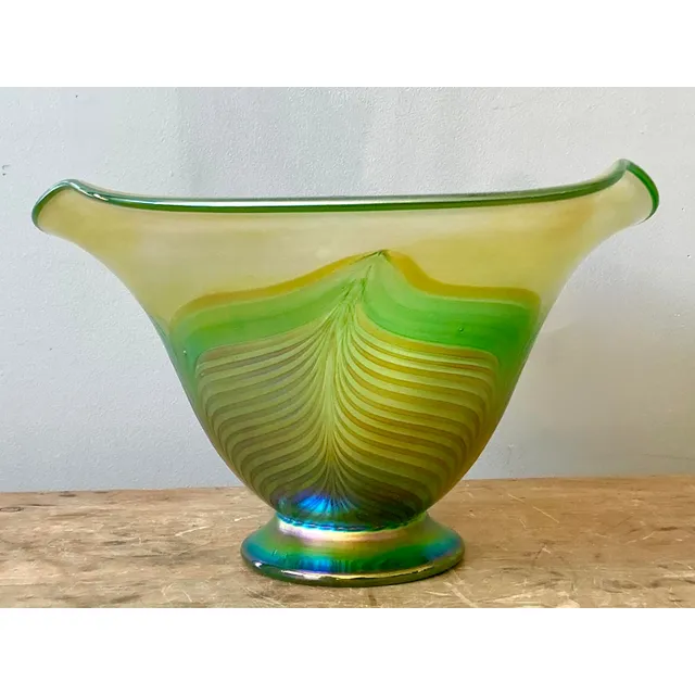 Vintage Czech Fusion Z Art Glass Bowl — additional photo 2