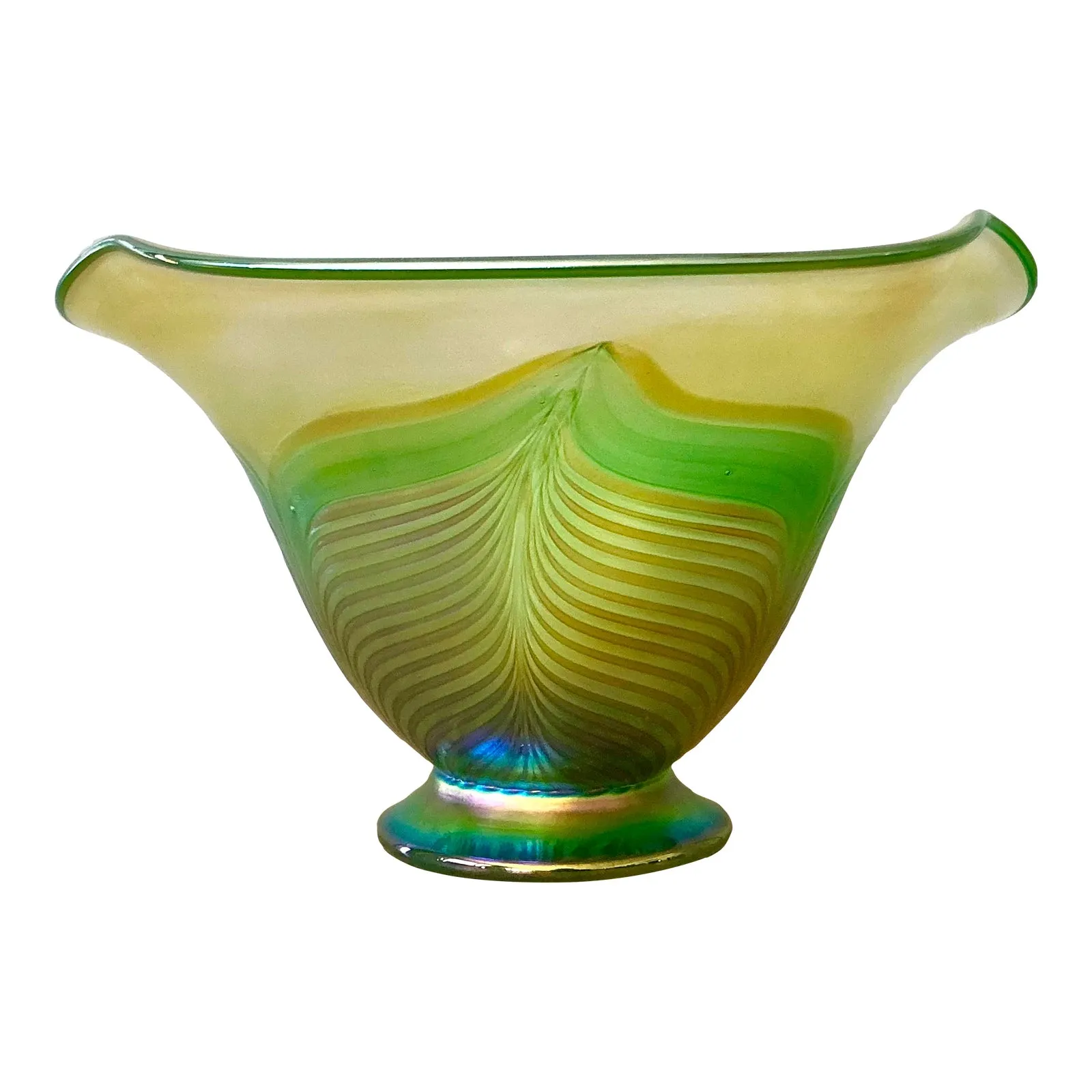Vintage Czech Fusion Z Art Glass Bowl — additional photo 1